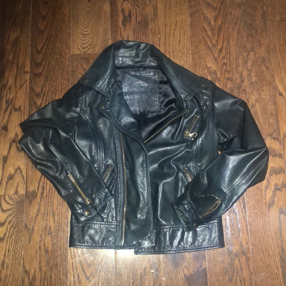 For Joseph Black Leather Jacket